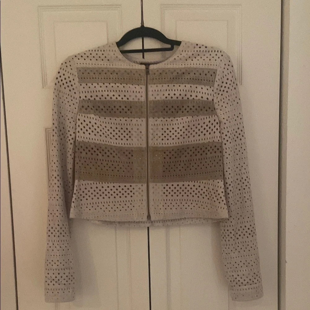 New bcbg suede effect jacket
